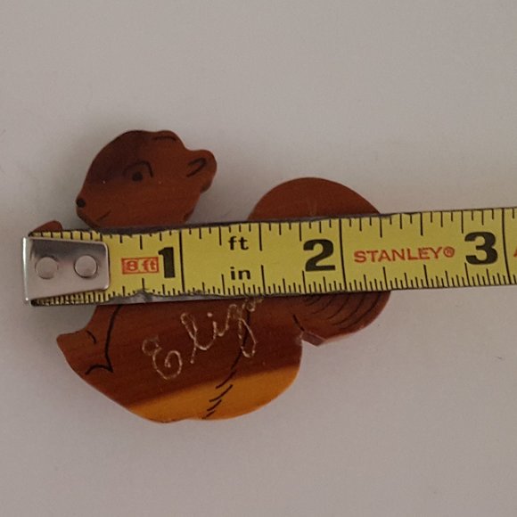 Vintage Squirrel Brooch Pin "Elizabeth" *AS IS* - Picture 8 of 11